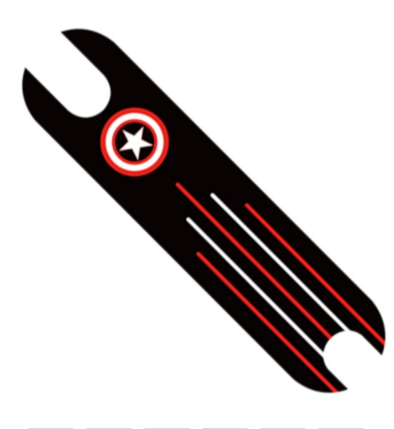 Board sticker Black Skull pentru trotinete electrice Xiaomi - stickere podea / baza xiaomi [1]