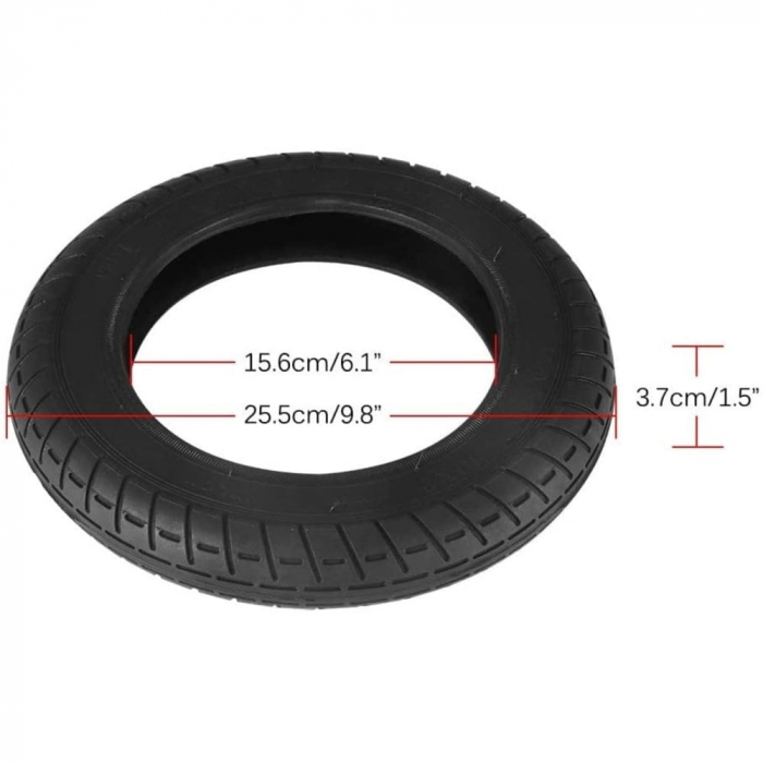 Cauciuc 10x2 inch pentru trotineta electrica si carucioare copii [4]