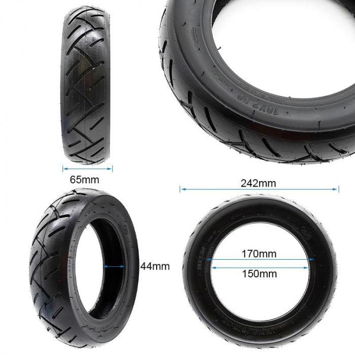 Cauciuc 10X2.5-6 pentru trotinete electrice Joyor, Myria, Dakor [2]