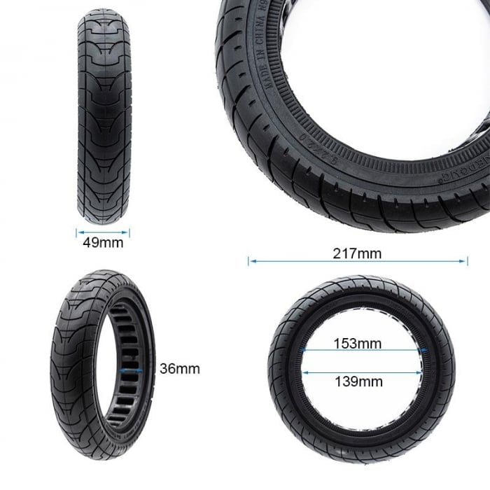Cauciuc Plin 9.2x2 pentru Trotinete electrice Xiaomi Mi Scooter – Model Nou, Negru [2]