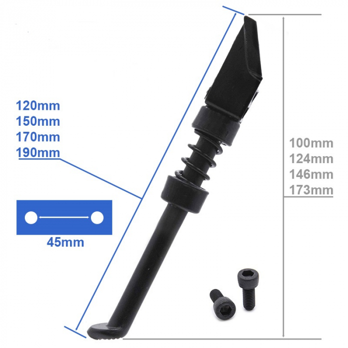 Cric Metalic Universal Trotineta Electrica – 120 / 150 / 170 / 190mm, Cu Suruburi Incluse [2]
