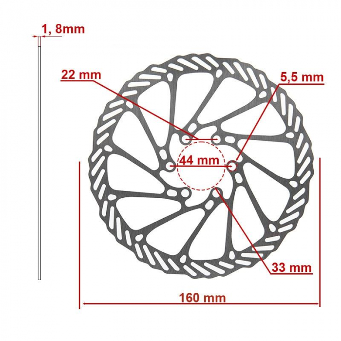Disc de Frana 160mm pentru Trotineta Electrica [2]