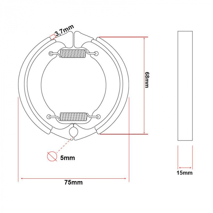 Placute Frana Tambur pentru Xiaomi Mi3 Lite/Mi4 Lite/Motus/Ninebot G30 Max [3]