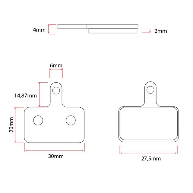 Plăcuțe de Frână din rasina pentru Trotinete Electrice KuKirin G2, G2 Master, G3 și G4 – Calitate Standard (Set 2 Bucăți) [4]