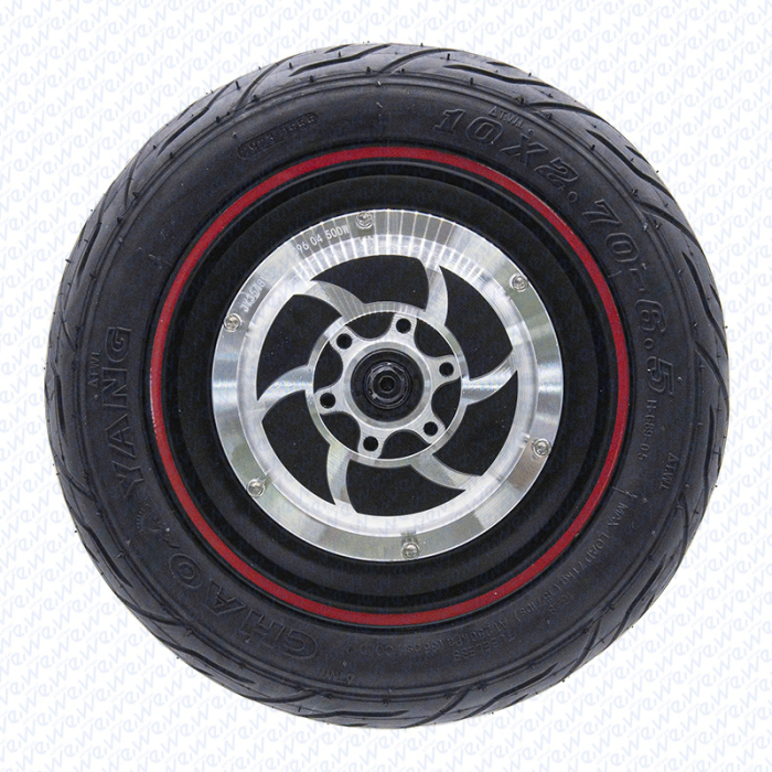 Roata cu motor 10 inch 500W (Max. 800w) - anvelopa Chaoyang tubeless 10A 2.7-6.5 Trotineta Electrica [2]