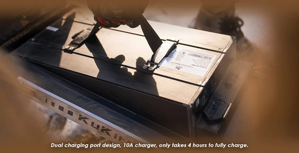 Trotineta electrica de teren KuKirin G4 Max – 2 motoare de 1600W, baterie 60V 35,2Ah, viteza maxima 86 km/h, autonomie 95 km, anvelope 12 inch, frane hidraulice, IP54 – Negru [17]