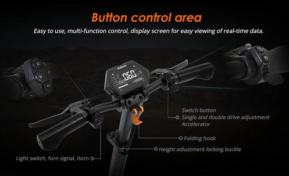 Trotineta electrica KuKirin G2 Master 2025– Motoare duble de 1000W, Baterie 52V 20.8Ah, Viteza maxima 60 km/h, Anvelope off-road de 10 inch, Frane pe disc si Amortizoare hidraulice [12]