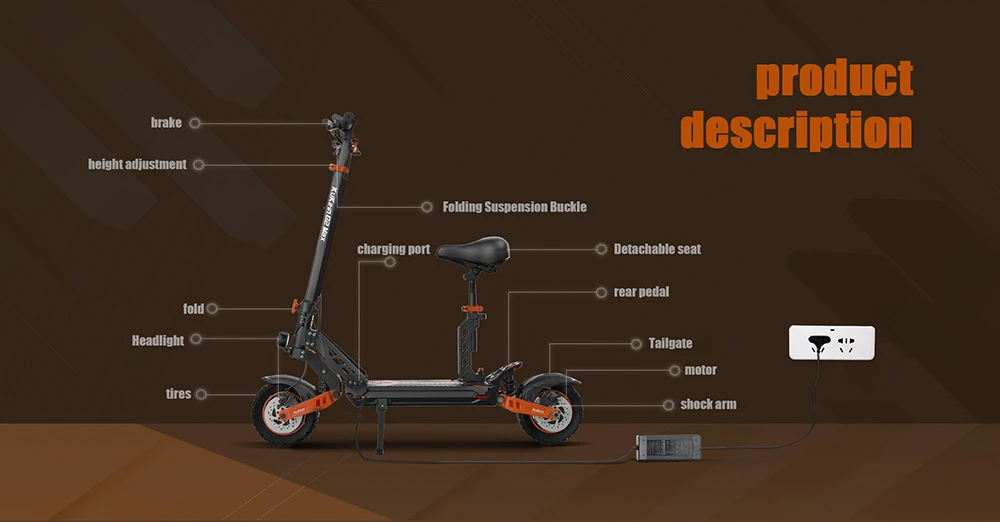 Trotineta electrica KuKirin G2 Max 2025, Motor 1000W, Viteza mazima 55Km/h, Baterie 48V 20Ah, Autonomie de pana la 80km [11]