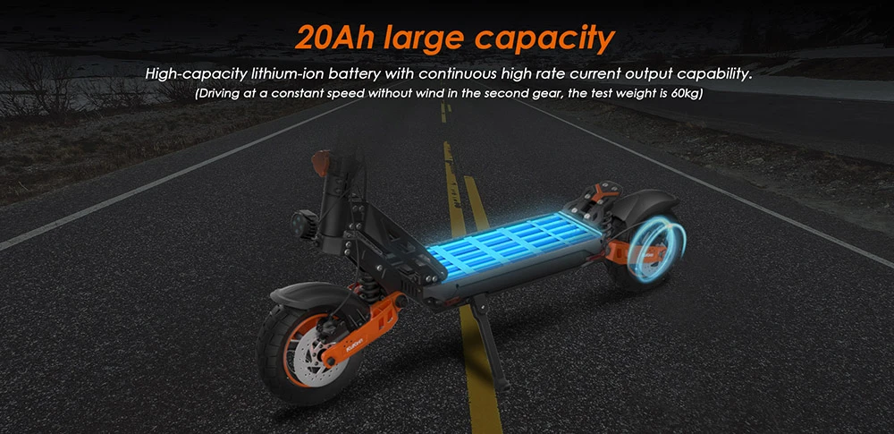 Trotineta electrica KuKirin G2 Max 2025, Motor 1000W, Viteza mazima 55Km/h, Baterie 48V 20Ah, Autonomie de pana la 80km [15]