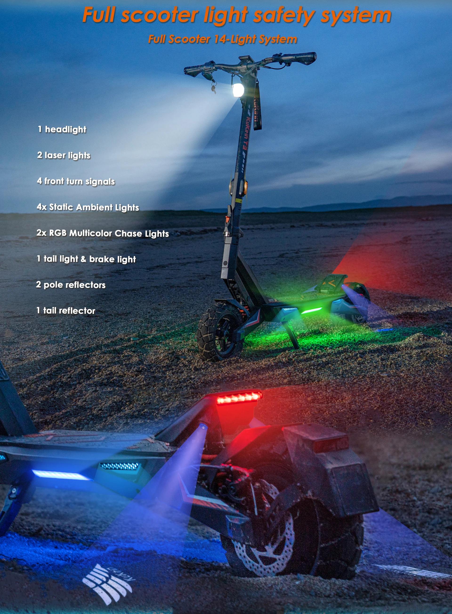 Trotineta Electrica Kukirin T3 - Motor 800W, Baterie 48V 15.6Ah, Roti 10 Inch [7]