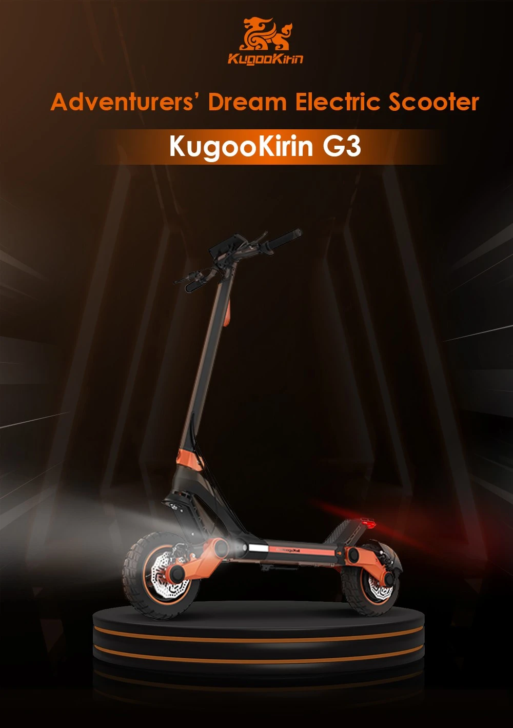 Trotineta electrica pliabila Kugoo Kirin G3 2025 – Motor 1200W, Baterie 52V 18Ah, Viteza maxima 50 km/h, Autonomie 70 km, Anvelope 10 inch, Frane pe disc, Display LED tactil [12]