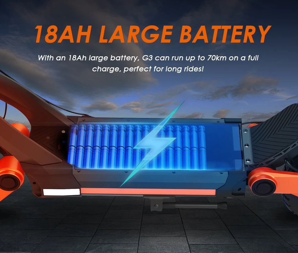 Trotineta electrica pliabila Kugoo Kirin G3 2025 – Motor 1200W, Baterie 52V 18Ah, Viteza maxima 50 km/h, Autonomie 70 km, Anvelope 10 inch, Frane pe disc, Display LED tactil [17]