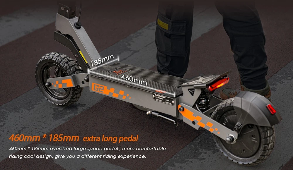Trotineta Electrica Pliabila Kukirin G2 2025 - Motor 800W, Baterie 48V 15Ah, Viteza Max. 45 km/h, Autonomie 55 km, Anvelope 10 inch, Frane cu Disc, Ecran Tactil, Negru [12]
