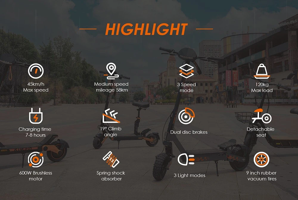 KuKirin G2 Pro 2025 - Motor 600W, Baterie 48V 15.6Ah, Viteza maxima 45 km/h, Autonomie pana la 58 km, Anvelope 9'' tubeless, Amortizoare fata si spate, Scaun detasabil, Lu Trotineta Electrica [9]