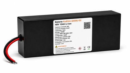 Piese de schimb - Acumulator Premium 48V 15Ah Li-Ion cu Celule LG pentru Trotinetă Electrică KuKirin G2 (Generația Nouă 2026) – 3 ANI GARANȚIE REALĂ
