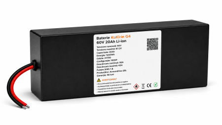 Piese de schimb - Acumulator Premium 60V 20Ah Li-Ion cu Celule LG pentru Trotinetă Electrică KuKirin G4 – 3 ANI GARANȚIE REALĂ