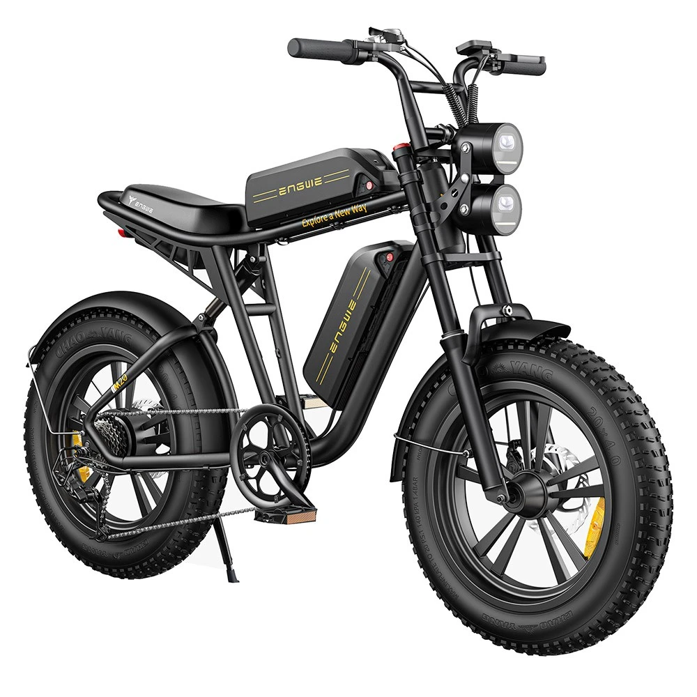 Biciclete - Bicicleta Electrica de Munte ENGWE M20 – Motor 750W, Viteza Maximala 45 km/h, Autonomie Extinsa cu Baterii Duble, Anvelope Groase 20" x 4.0