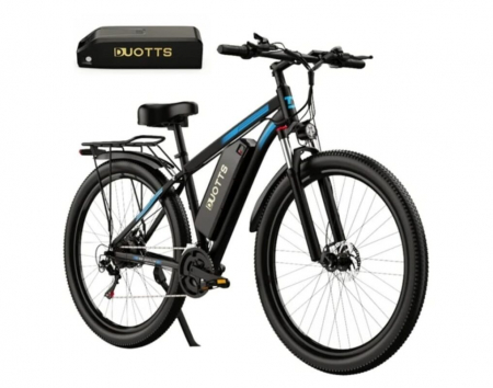 Biciclete electrice - Bicicleta electrica DUOTTS C29 Pro - Motor 750W, Roti 29 inch, 2 Baterii 48V 15Ah, Autonomie 100 km, Viteza Maxima 50 km/h, Schimbator Shimano 21 Viteze, Grad de Impermeabilitate IP54 Trotineta Electr