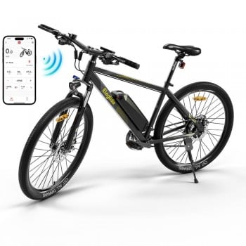 Biciclete - Bicicleta electrica Eleglide M1 Plus 29" – Motor 250W, Baterie 36V 12,5Ah, Autonomie 100 km, Shimano 21 viteze, Frane cu disc dublu – Negru