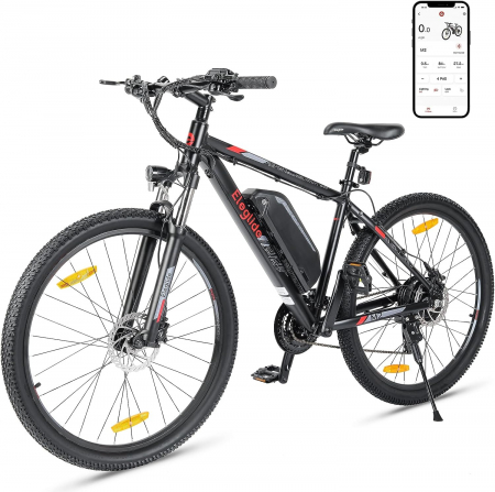 Biciclete - Bicicleta Electrica Eleglide M2 – Motor 250W, Baterie 36V 15Ah, Anvelope 27.5" x 2.4", Schimbator Shimano 24 Viteze, Suspensie Hidraulica, Frane cu Disc Hidraulice