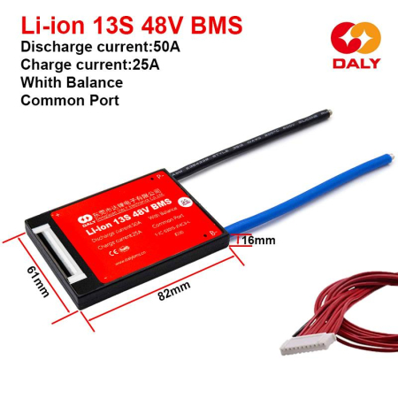 BMS 13S 48V 50A - Sistem de Management al Bateriei (Port Comun) [2]