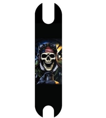 Board sticker Black Skull pentru trotinete electrice Xiaomi - stickere podea / baza xiaomi [4]