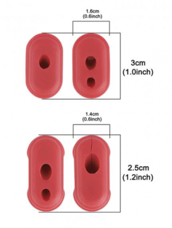 Set 4 capace dopuri protectie cablu pentru trotineta electrica scuter Xiaomi Mijia M365 / M365 Pro / 1S / Pro 2 / Mi 3, Rosu [1]