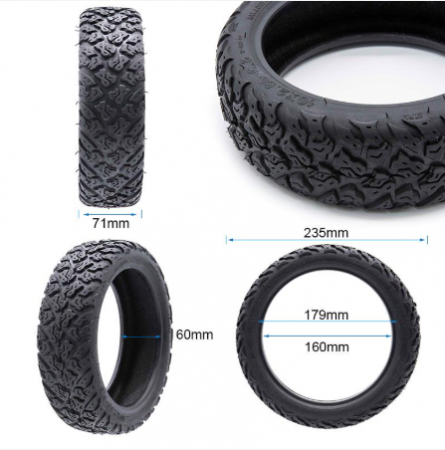 Cauciuc 10X2.5 - 6.5 Offroad pentru Trotinete Electrice Myria TITAN [4]