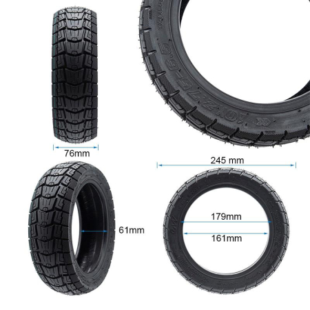 Cauciuc 10x2.75-6.5 Tubeless Semi-Offroad pentru trotinete electrice Kukirin [2]