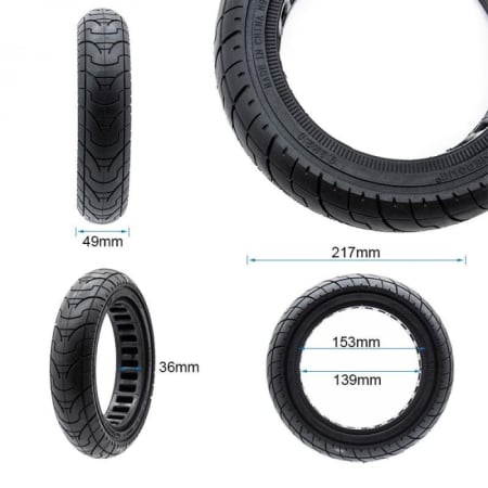 Cauciuc Plin 9.2x2 pentru Trotinete electrice Xiaomi Mi Scooter – Model Nou, Negru [1]