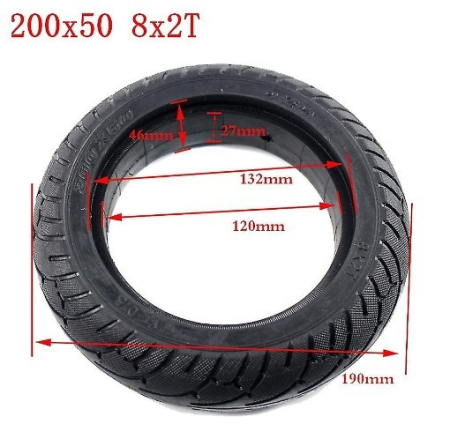 Cauciuc plin antiexplozie 8 inch (200 x 50) - ETWOW Trotineta Electrica [1]