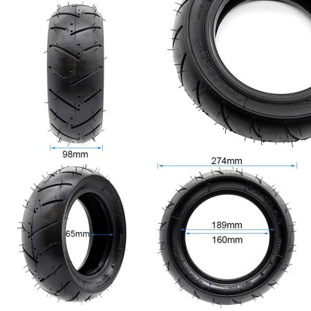 Anvelopa Tubeless 90/65-6.5 - Profil Sosea / Sport Trotineta Electrica [1]