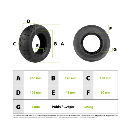 Cauciuc Tubeless Trotineta Electrica 90/65-6 (11 inch) – Compatibil Vsett 10 / Vsett 10+ / Zero 10X [2]