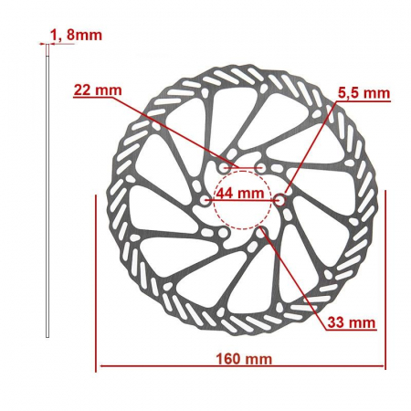 Disc de Frana 160mm pentru Trotineta Electrica [1]