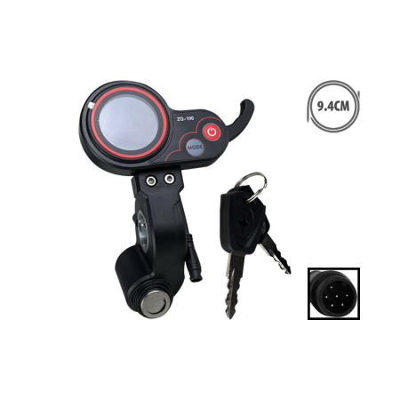 Piese de schimb - Display ZQ-100 cu 6 pini si Contact - Consola Bord cu Securitate pentru Trotineta Electrica