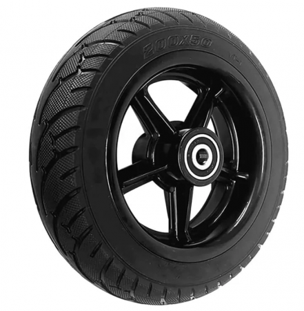 Roți complete (jantă+cauciuc) - Roata Fata 8 Inch Kugoo S1 Pro Cauciuc Solid