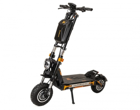 Trotinete electrice - Trotineta electrica de teren KuKirin G4 Max – 2 motoare de 1600W, baterie 60V 35,2Ah, viteza maxima 86 km/h, autonomie 95 km, anvelope 12 inch, frane hidraulice, IP54 – Negru