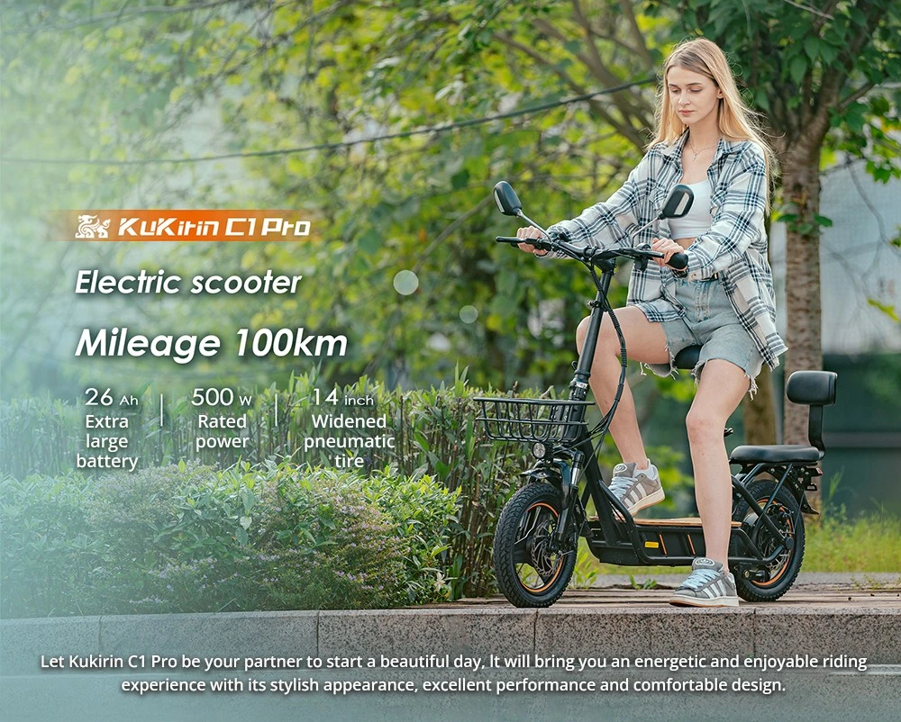 Trotineta electrica KuKirin C1 Pro – Motor 500W, Baterie 48V 26Ah, Viteza max 45 km/h [13]