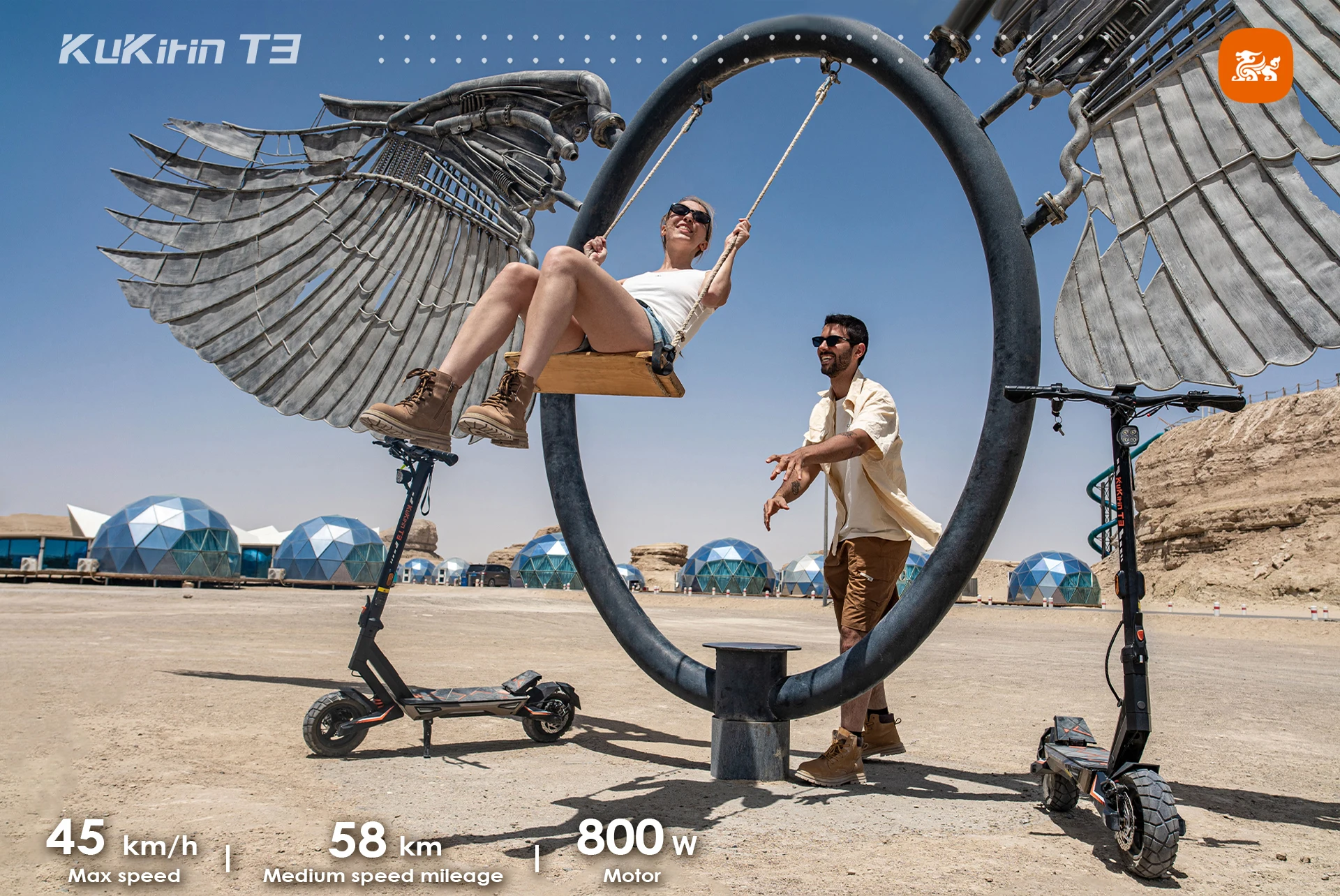 Trotineta Electrica Kukirin T3 - Motor 800W, Baterie 48V 15.6Ah, Roti 10 Inch [5]