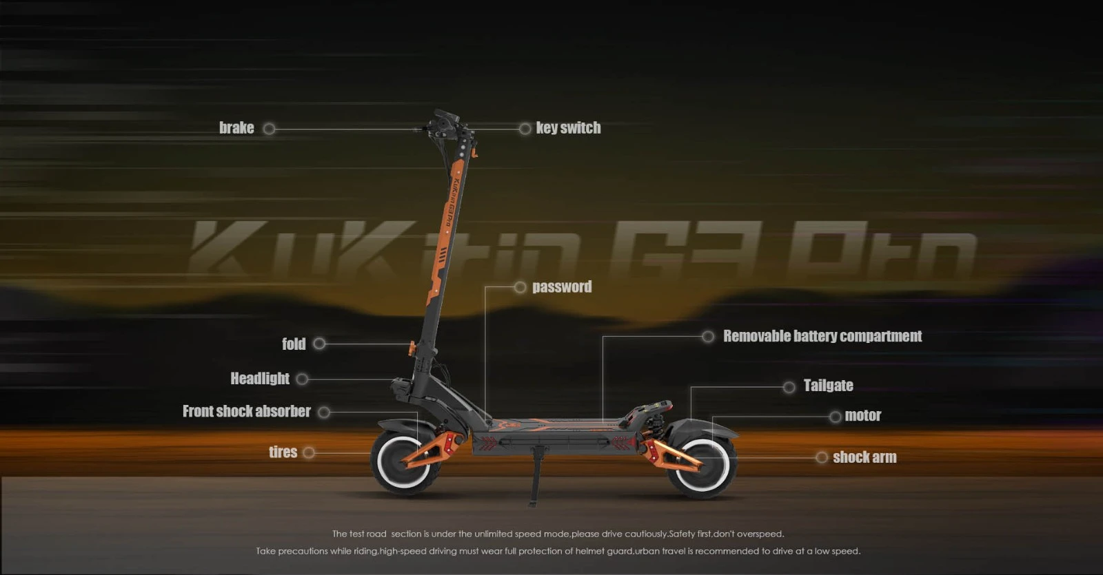 Trotineta Electrica Off-Road KuKirin G3 Pro 2025 – Motoare Duble 1200W, Viteza Maximala 65 km/h, Autonomie Pana la 80 km, Anvelope 10 inch [12]