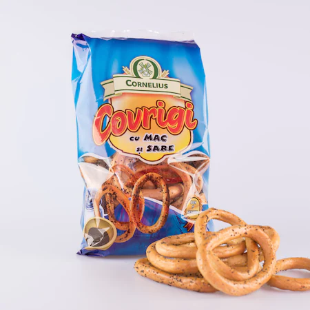 Chipsuri Snacks / Alune Seminte - Covrigi Cornelius cu mac si sare 200g