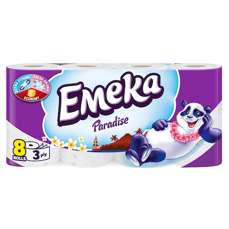 Prosoape hartie / Hartie Igienica - Hartie igienica Emeka, 3 straturi, 8 role, Paradise