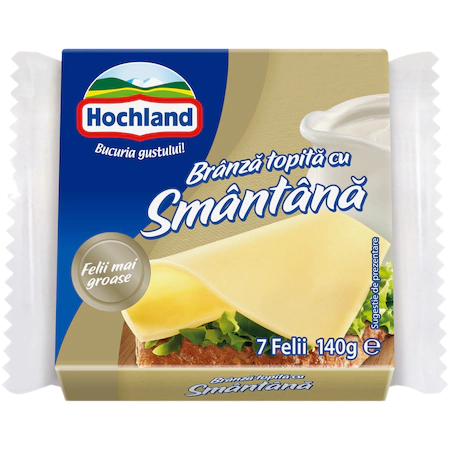 Lactate - Branza topita felii cu smantana 140g Hochland -