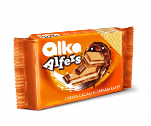Dulciuri - Alfers napolitane crema lapte si cacao 170g