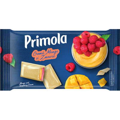 Ciocolata ,Bomboane - primola-ciocolata-zmeura-si-mango-93g.webp