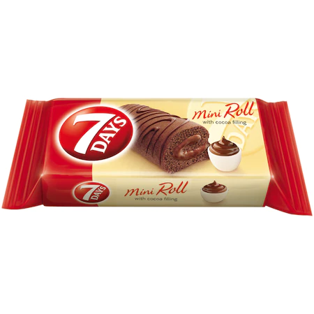 Prajituri , Rulade - Rulada cu crema cacao Swiss Roll 200g 7Days