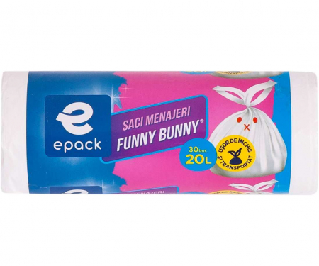 Produse menaj - Saci menajeri Funny Bunny Epack 20 l 30 buc/rola