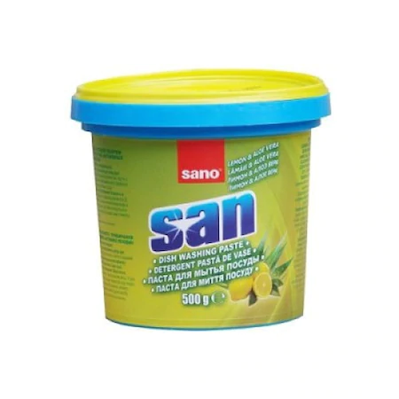 Detergenti vase - Detergent Vase Sano San Pasta Lemon&Aloe Vera 500G