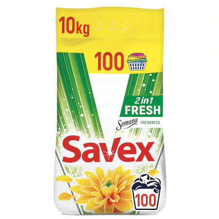 Detergent rufe - Detergent automat Savex 2in1 Fresh, 100 spalari, 10kg