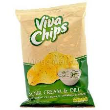 Chipsuri Snacks / Alune Seminte - Viva Chips cu Smantana si Marar 100g